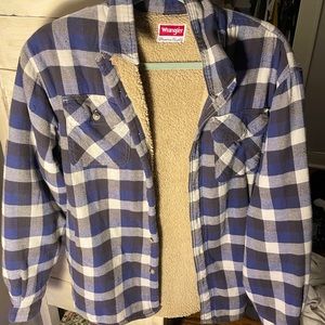 Wrangler flannel, with fleece interior